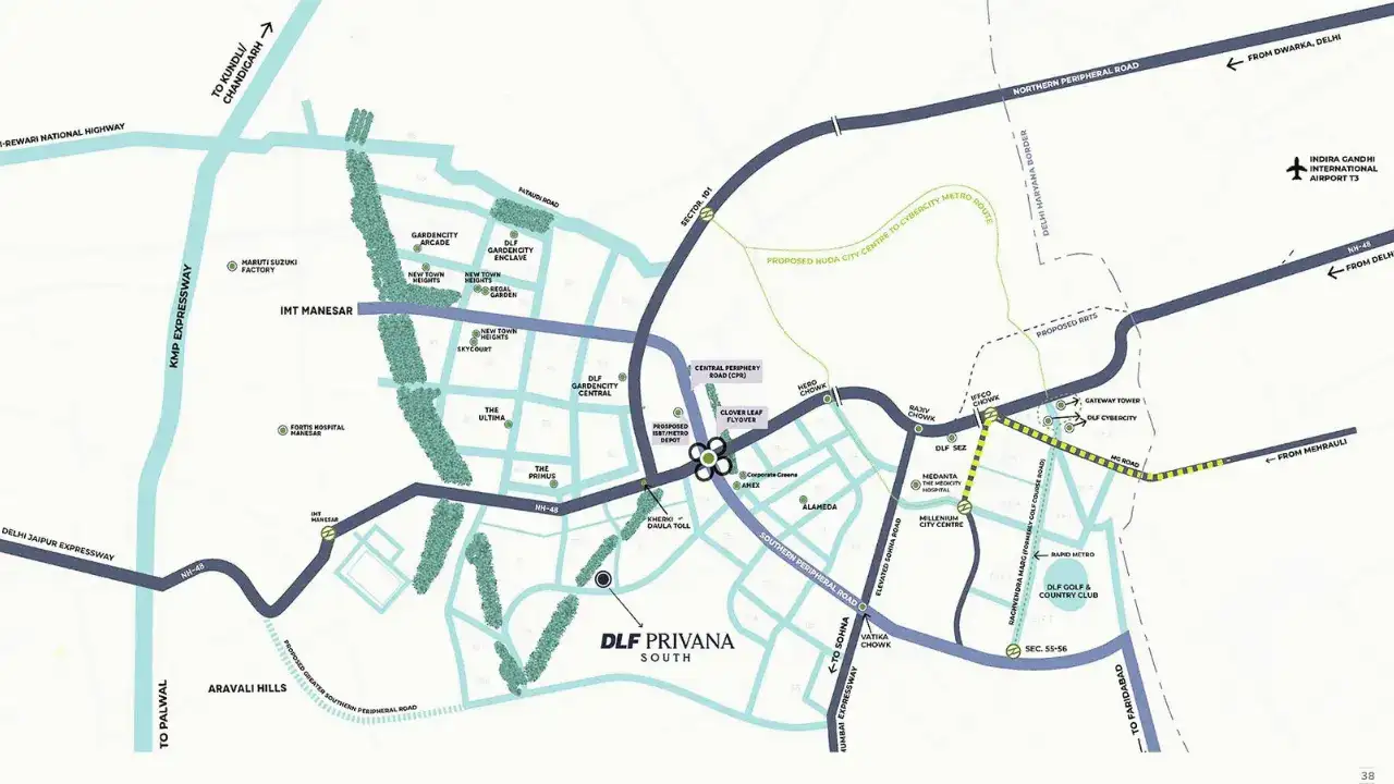 DLF Privana South Location